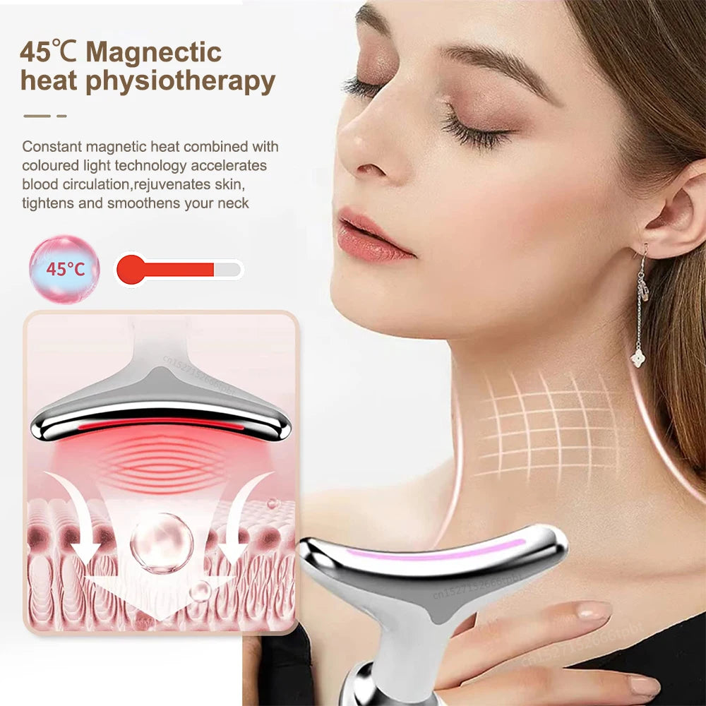 EMS Facial Massager with Red Light Therapy for Skin Tightening and Anti-Aging