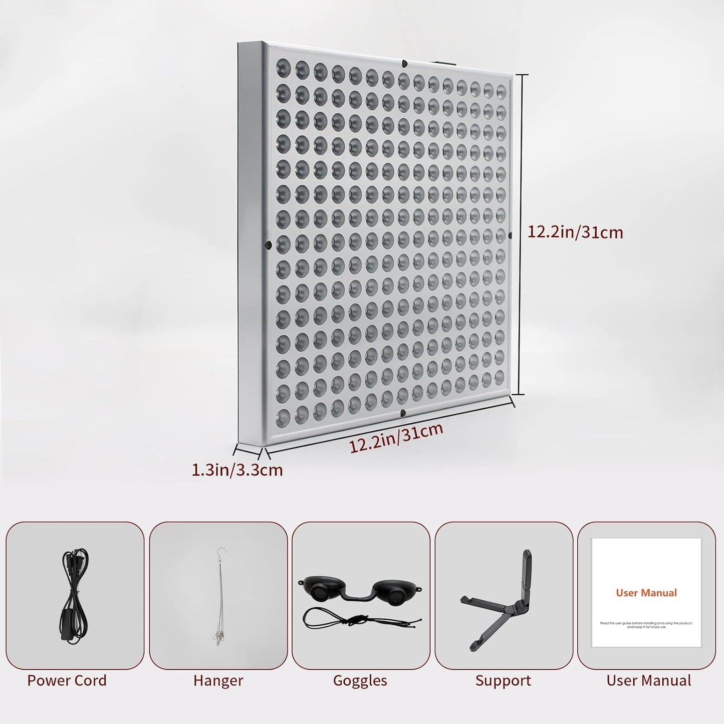 Red & Infrared Light Panel for Full Body Therapy | 660nm Red and 850nm Near-Infrared Combo