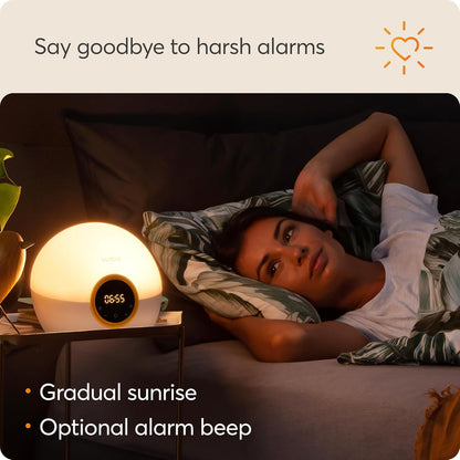 Bodyclock Rise 100 - Wake-Up Light Alarm Clock with Sunrise and Sunset, Multicolour