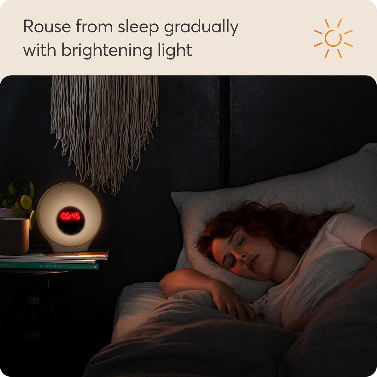 Sunrise Alarm - Sunrise Wake-Up Alarm, Sunset Sleep Feature, Sounds and Mood Lighting, White