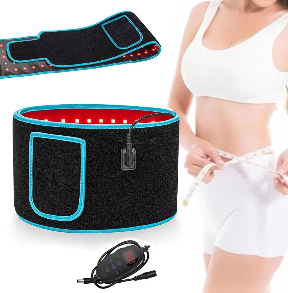 Red Light Therapy Belt for Pain Relief and Body Slimming with Infrared Heating