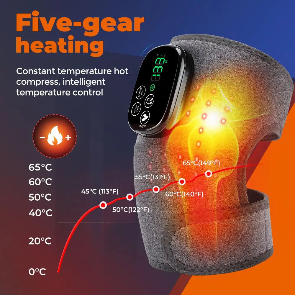 Rechargeable Infrared Light Therapy Pad - 660Nm & 850Nm Red Light Heating for Pain Relief, Knee Brace, Elbow & Shoulder Wrap Mas