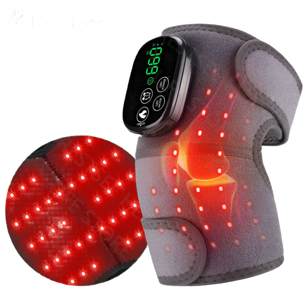 Rechargeable Infrared Light Therapy Pad - 660Nm & 850Nm Red Light Heating for Pain Relief, Knee Brace, Elbow & Shoulder Wrap Mas