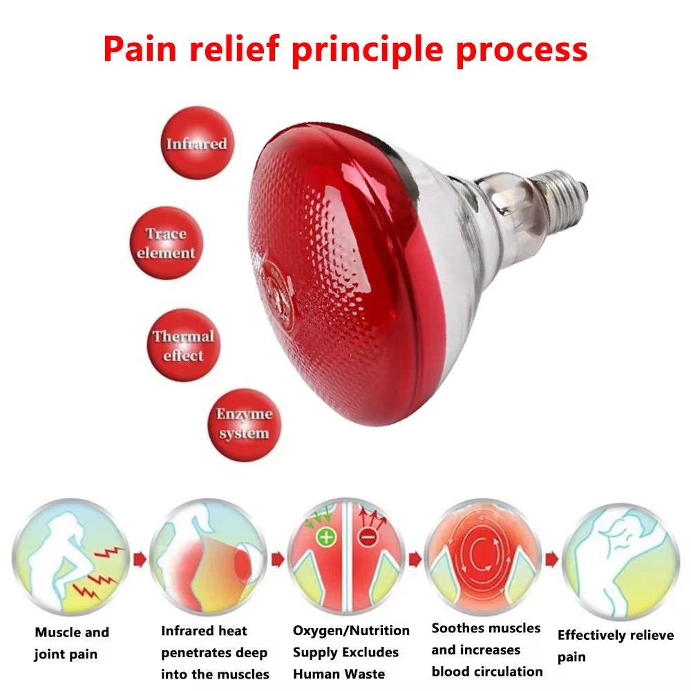 150W Portable 180° Adjustabl Red&Near Infrared Light Massage for Body Neck Arthritis Muscle Lamp Joint Back Fatigue anti Aging