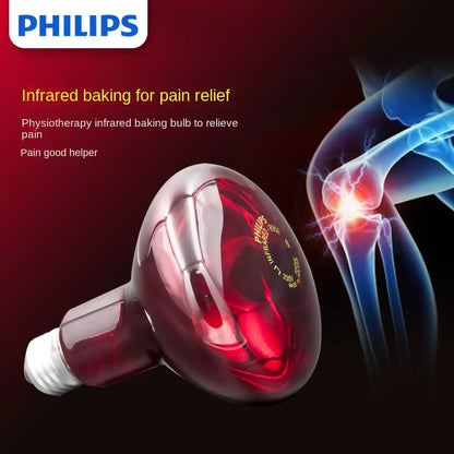 Philips Infrared Light Bulb Physiotherapy Beauty Salon Baking Lamp Heating Far Infrared Electric Baking Bulb 100W150W250W